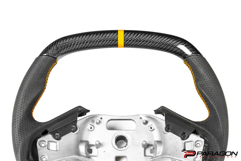 Paragon Performance C8 Z06 Style Corvette Carbon Fiber Steering Wheel, Orange