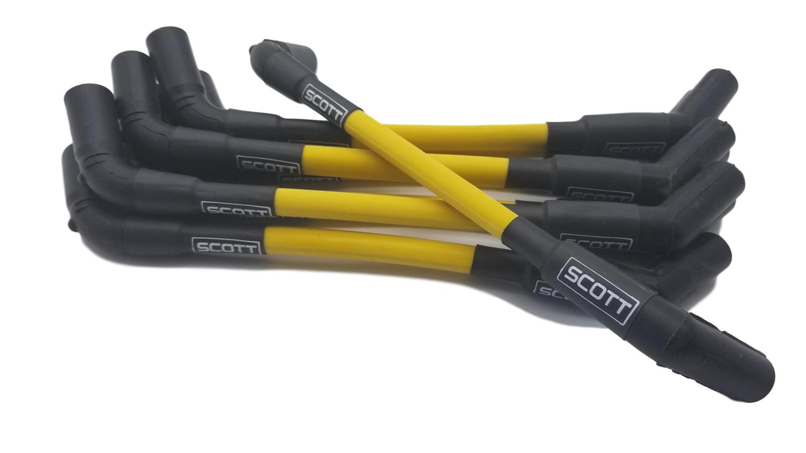 Scott Perf, High Performance Yellow Spark Plug Wire Set of 8, All LSx Series Engines Corvette and Camaro