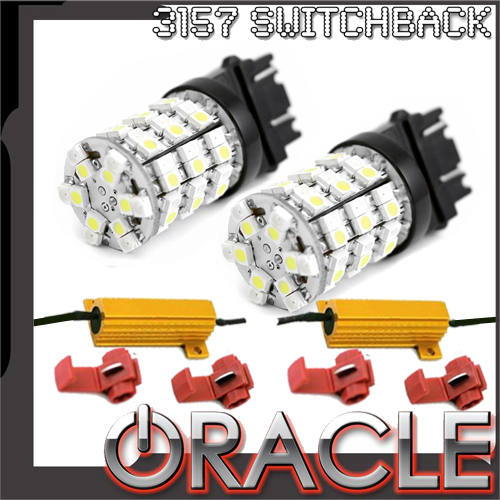 Oracle 3157 Switchback LED Package, C6 Corvette Front Turn Signals, Amber/White