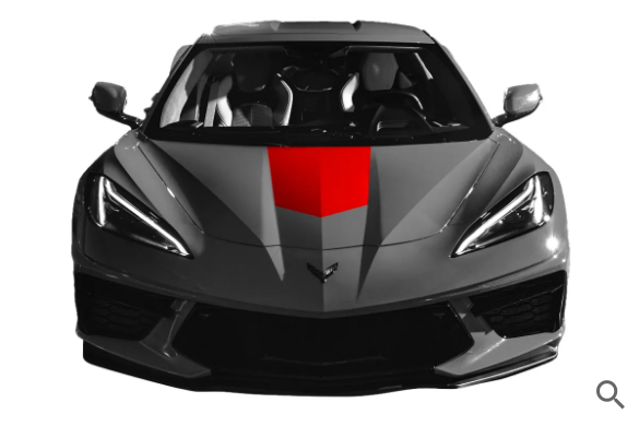 C8 2020-2024 Chevrolet Corvette Hood Stinger Style Stripe, Matte Black