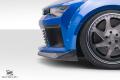 2016-2017 Camaro V8 Duraflex Grid Front Bumper Air Duct Extensions Add Ons 2 Piece, Fiberglass, Unpainted