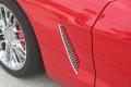 Corvette Side Vent Grilles Laser Mesh 2Pc Polished 2005-2013 C6 only