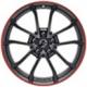 2012 Corvette Centennial Wheels GM OEM Black Cup Wheel w/ Red Stripe - RUR