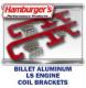 COIL BRACKETS for LSx Engines 1 pr Billet Aluminum, Red Anodized