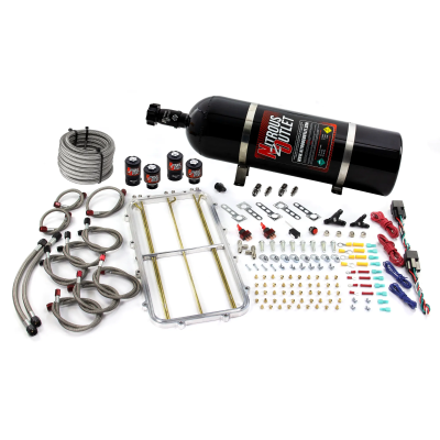 Nitrous Outlet GM Holley Hi-Ram Dual Stage Intake Spacer Plate System - Gas/E85