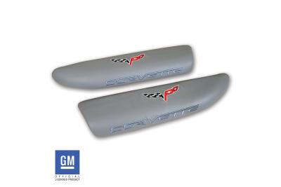 C6 2005-2013 Chevrolet Corvette Embroidered Leather Door Armrest Pads - CA