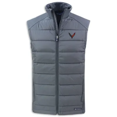 C8 Corvette Men's Soft Shell Vest Gray