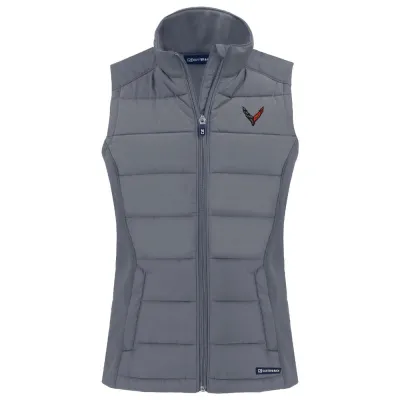C8 Corvette Women's Soft Shell Vest Gray
