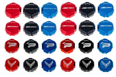 2020-27 C8 Corvette All Models Oil Cap Cover, Black, Blue or Red