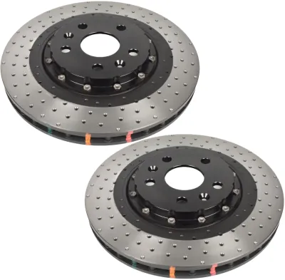 20-26+ Corvette C8 Z51 T3 5000 2-Piece Front Rotors (Drilled & Dimpled)(Includes