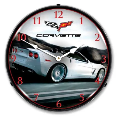 C6 Corvette Convertible LED Wall Clock 14"