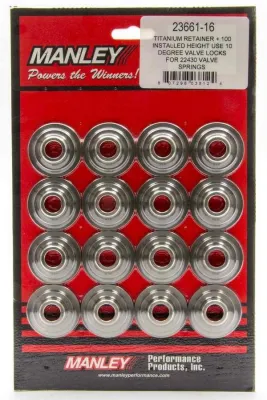 Manley Street Master Valve Spring Retainer - LT1/LT4 - Set of 16 - 7 Degree
