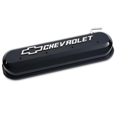 Proform Tall Valve Cover - Raised Chevrolet Bowtie Logo - Pair - Aluminum