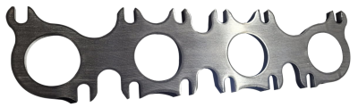 Dual Pattern Coyote 5.0L/5.2L Header Flange w/ 1-3/4" Ports. 3/8" Thick SS.