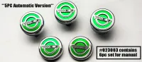 1984-1996 C4 Corvette 6pc Manual, Cap Cover Set Etched Emblem 6pc Factory Manual Standard Yellow Carbon Fiber