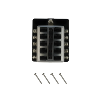 10-Way LED Illuminated Blade Fuse Box with Cover, 12-30001