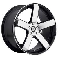 Dropstar 644MB 5 Spoke Camaro Wheels - Satin Black w-Machined Lip