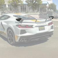 EOS 2020-Up C8 Corvette GM Factory Style Dry Carbon Fiber Rear Spoiler Side