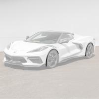 EOS C8 Corvette Stingray Dry Carbon Fiber Side - Matte Black, Front & Rear
