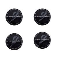 2020+ C8 Corvette Stingray Black Wheel Center Caps Set of 4 ACS Composite
