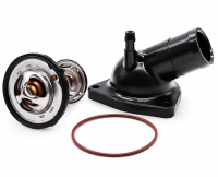Granatelli Black Billet Thermostat Housing with 180°F Thermostat - GM - 530180B