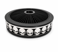 Granatelli Beauty Bandz Black Air Filter Assembly - Skullz - 750014