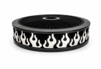 Granatelli Beauty Bandz 14" x 3" Black Air Filter Assembly - Flames - 750018