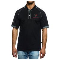 Corvette Racing "JAKE" Polo - Black/Graphite Moisture Wicking