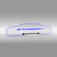 EOS WindRestrictor® C8 Coupe Rear Add On Glow Plate - Stingray, Blue