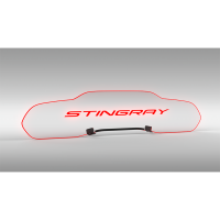 EOS WindRestrictor® C8 Coupe Rear Add On Glow Plate - Stingray, Red