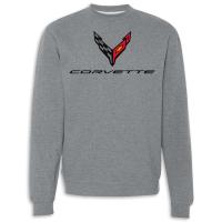 C8 Corvette Crewneck Fleece Gunmetal Heather