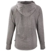 C8 Corvette Women's Hooded Pullover - Black Heather Moisture Wicking UPF 50+