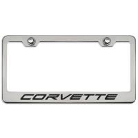C8 Corvette License Plate Frame 5 Available Colors Stainless Steel