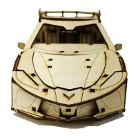 C8 Corvette Snap Together Wood Model