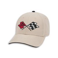 C3 Corvette Heritage Cap - Khaki/Black Cotton