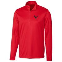 C8 Corvette Performance Half-Zip - Red Moisture Wicking UPF 50+