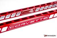 2020-27 C8 Corvette All Models Billet Strut Tower Support Bars, Red