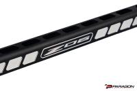 C8 Black Billet Strut Tower Bars, GM Z06 Script, No Reservoir Bracket