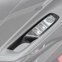 EOS C8 Corvette Dry Carbon Fiber Door Window Control Panel Switch Cover
