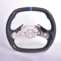 EOS C8 Corvette Carbon Fiber Steering Wheel Black Perforated - ST-C8-20UP-020