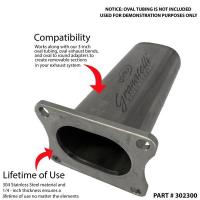 Granatelli Oval Exhaust Flange, 3 Inch, Stainless Steel - 302300
