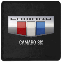 Camaro 6th Gen Logo 4"x4" Stone Tile Coaster Black - Each