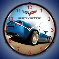C6 Corvette Z06 LED Wall Clock 14"