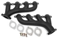 Hooker Black Ceramic Exhaust Manifold - LS Cast Iron - Pair - 2.5 in Outlet
