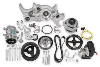 Holley 6-Rib Serpentine Pulley Kit - GM LS-Series - Cast Aluminum
