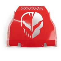Corvette C8 Z06 Fabspeed Red Engine Cover, Racing + Strips