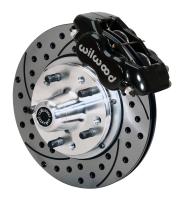 1953-1962 Corvette Wilwood Dynalite Front 11" Drilled Brake Kit Black