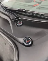 2020-2026 C8 Corvette Front Trunk Fluid Cap Covers - C8 Flag