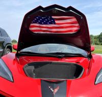 2020-2026 C8 Corvette Under Front Trunk Frunk Hood Plate - American/Checkered Co