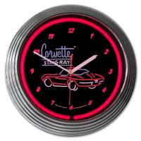 Corvette Sting Ray Neon Clock
